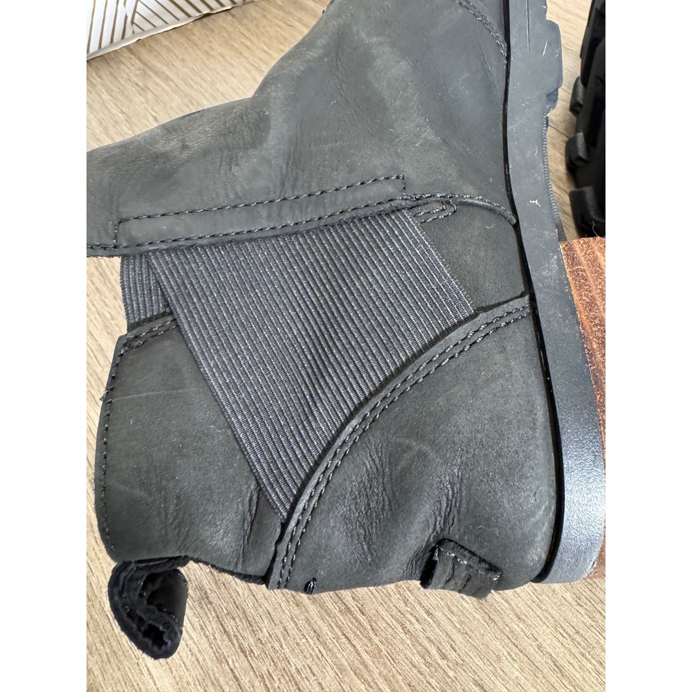 Sorel Emelie Chelsea Waterproof Black Leather Ankle Boots NL2671-010 Womens 9 - Picture 5 of 13